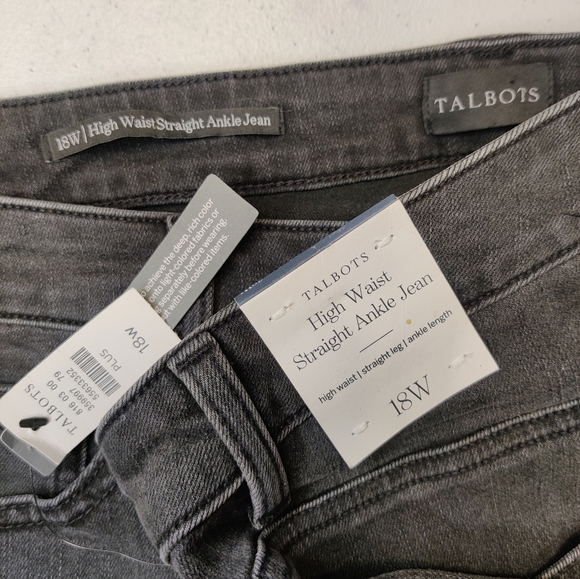 Talbots High Waist Ankle Jeans - Charcoal - Picture 3 of 3